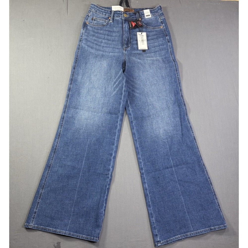 Judy Blue 11/30 Medium Blue Retro Wide Leg High Waist Jeans NWT